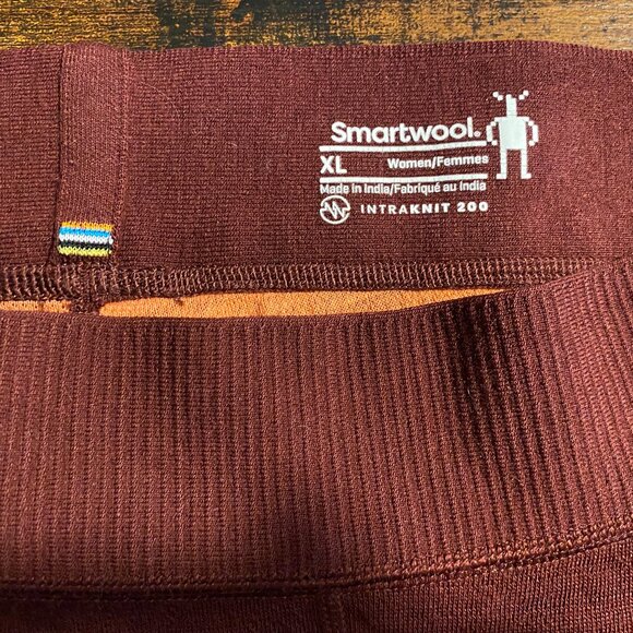 Smartwool Intraknit 200 Base Layer Merino Wool Maroon/Burnt Orange Bottoms - Picture 6 of 7